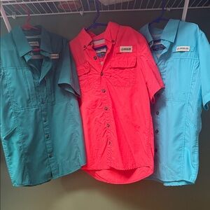 Magellan Outdoors Short Sleeve Fishing Shirt Bundle, boys size 8, see pics